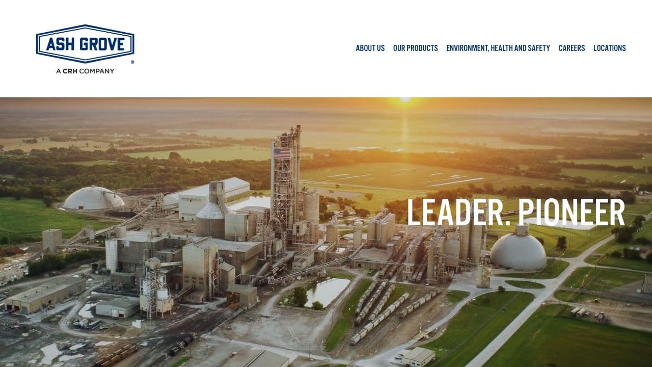 Ash Grove Cement Company website screenshot