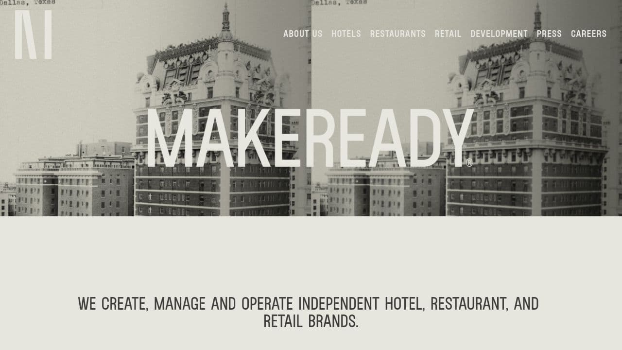 Makeready website screenshot