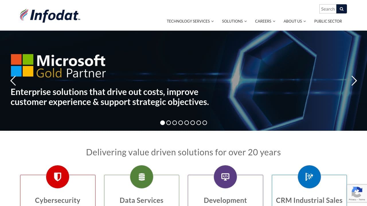 Infodat website screenshot