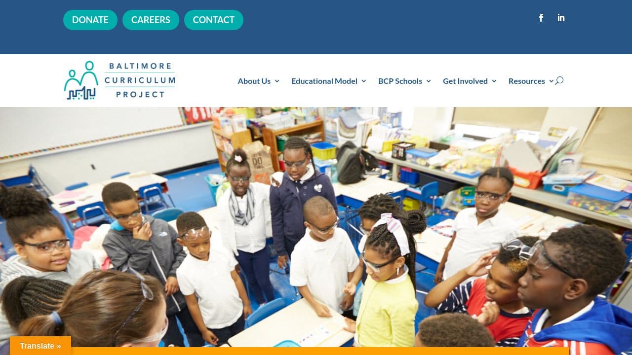 Baltimore  Curriculum Project website screenshot