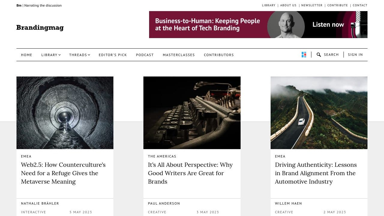 Brandingmag website screenshot