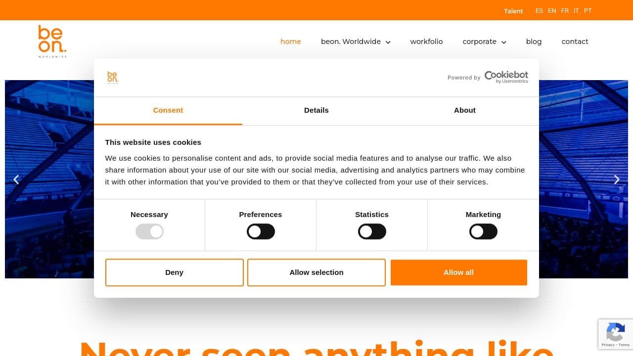 EVENTISIMO website screenshot