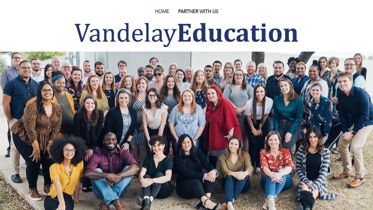 Vandelay Education website screenshot