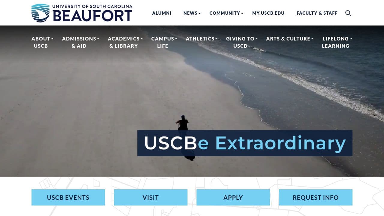 University of South Carolina-Beaufort website screenshot