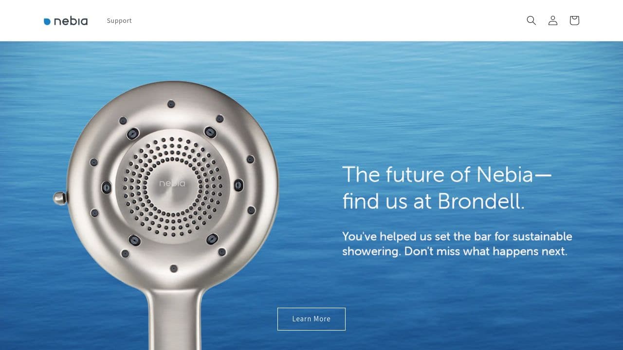 Nebia Inc. website screenshot