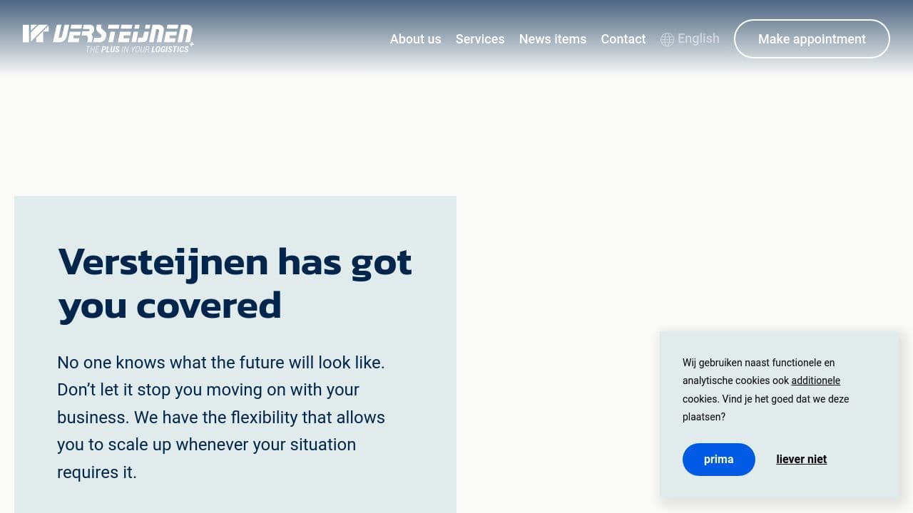 Versteijnen Logistics website screenshot