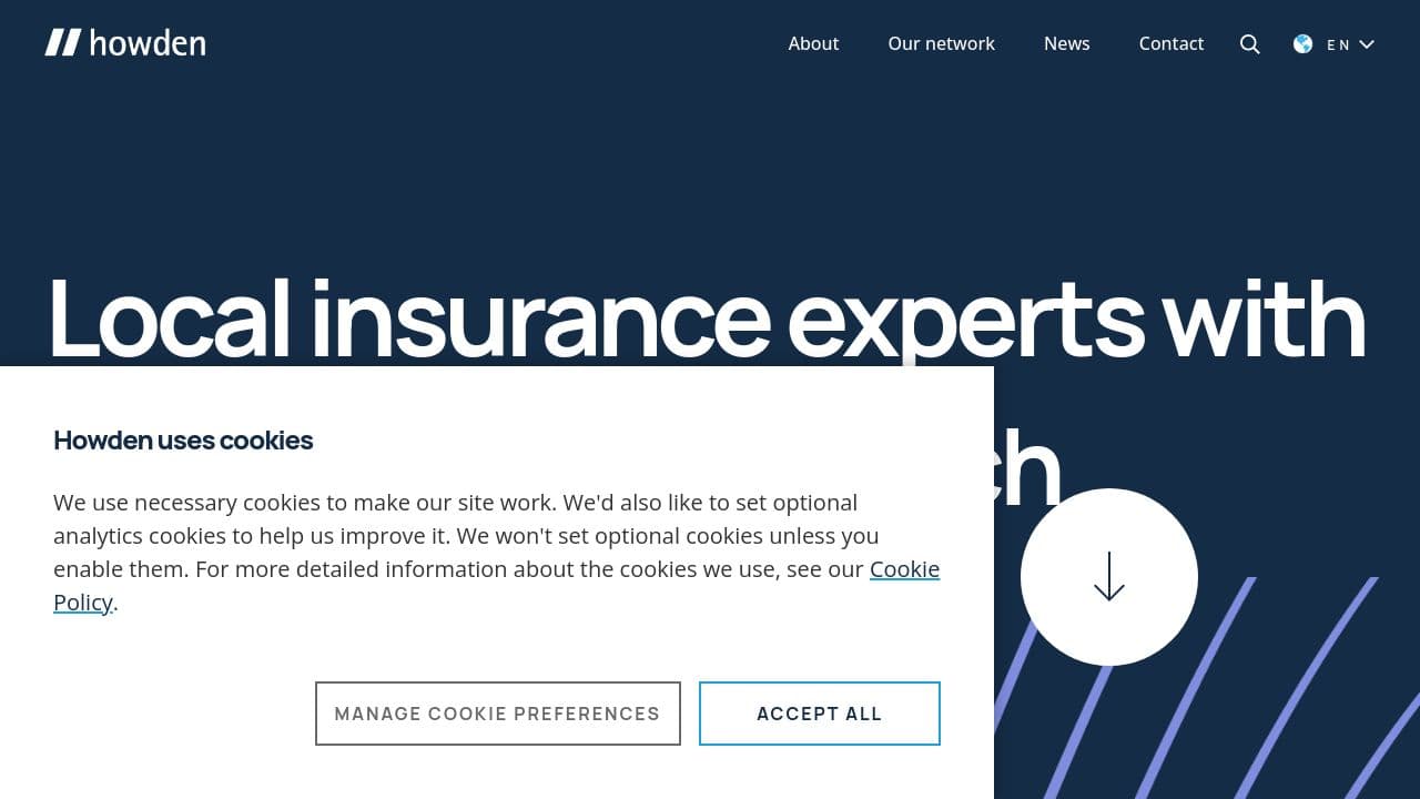 Howden Insurance Brokers Limited website screenshot