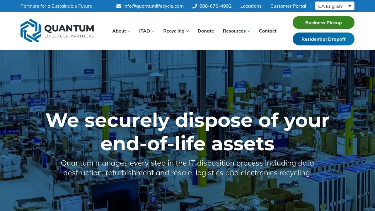 Quantum Lifecycle Partners website screenshot
