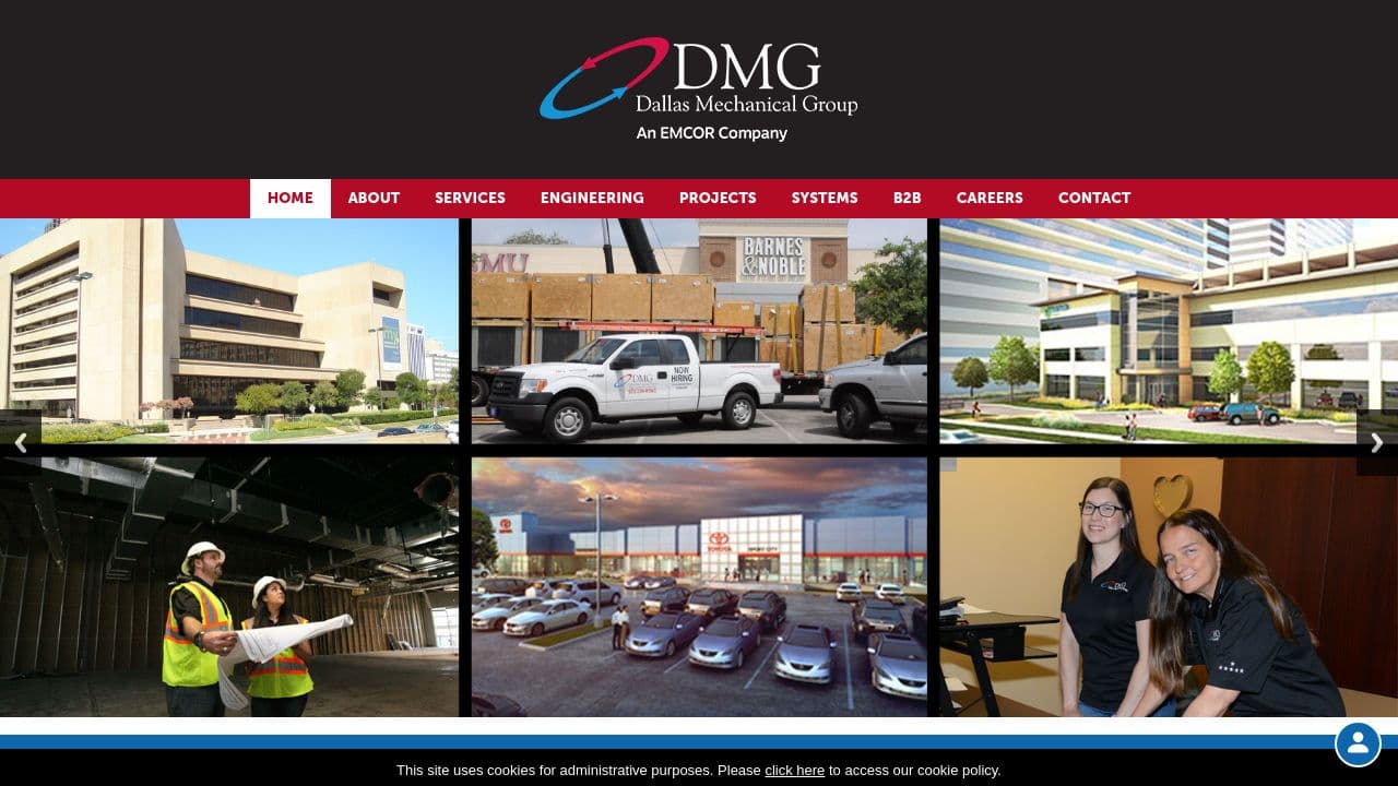 Dallas Mechanical Group, Inc. website screenshot
