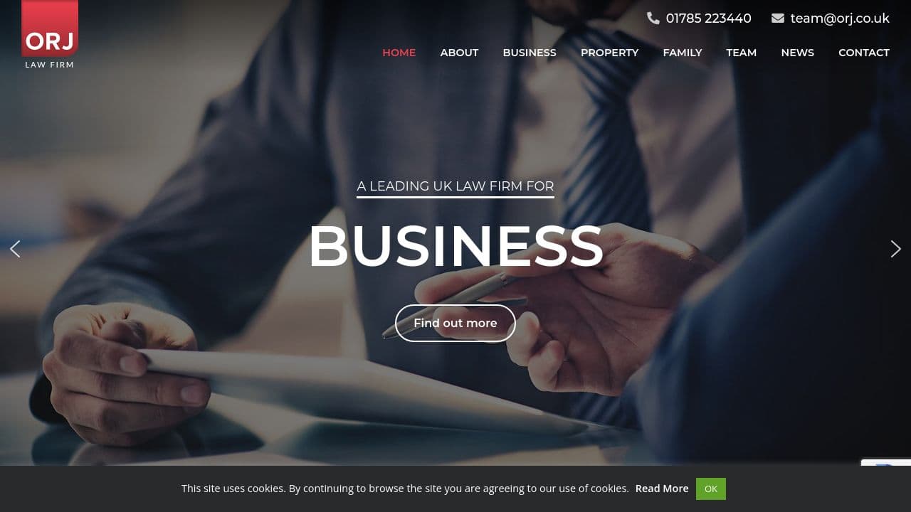 ORJ Law Limited website screenshot