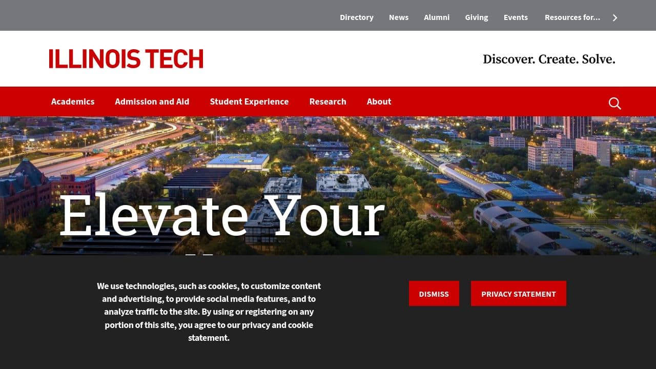Illinois Institute of Technology website screenshot