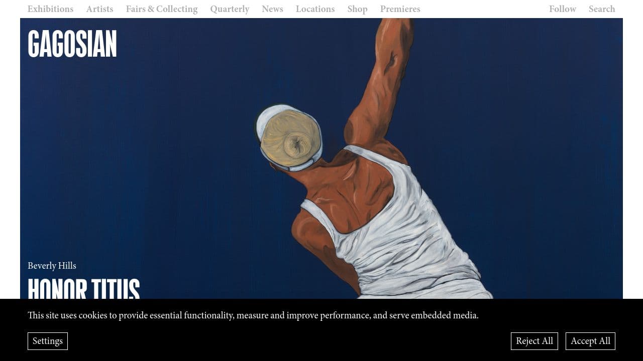 Gagosian website screenshot