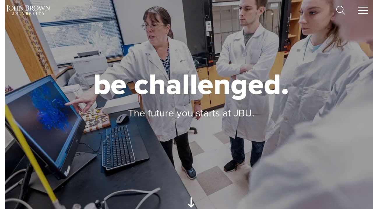 John Brown University website screenshot