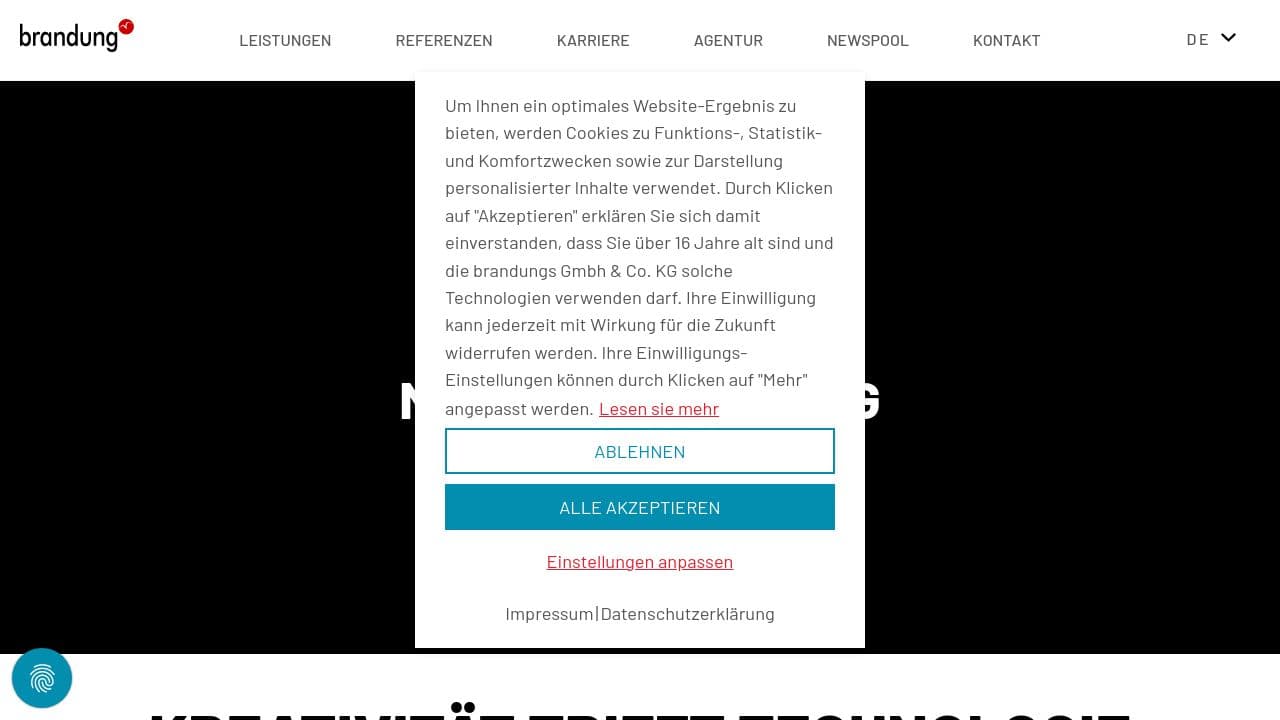 brandung GmbH website screenshot