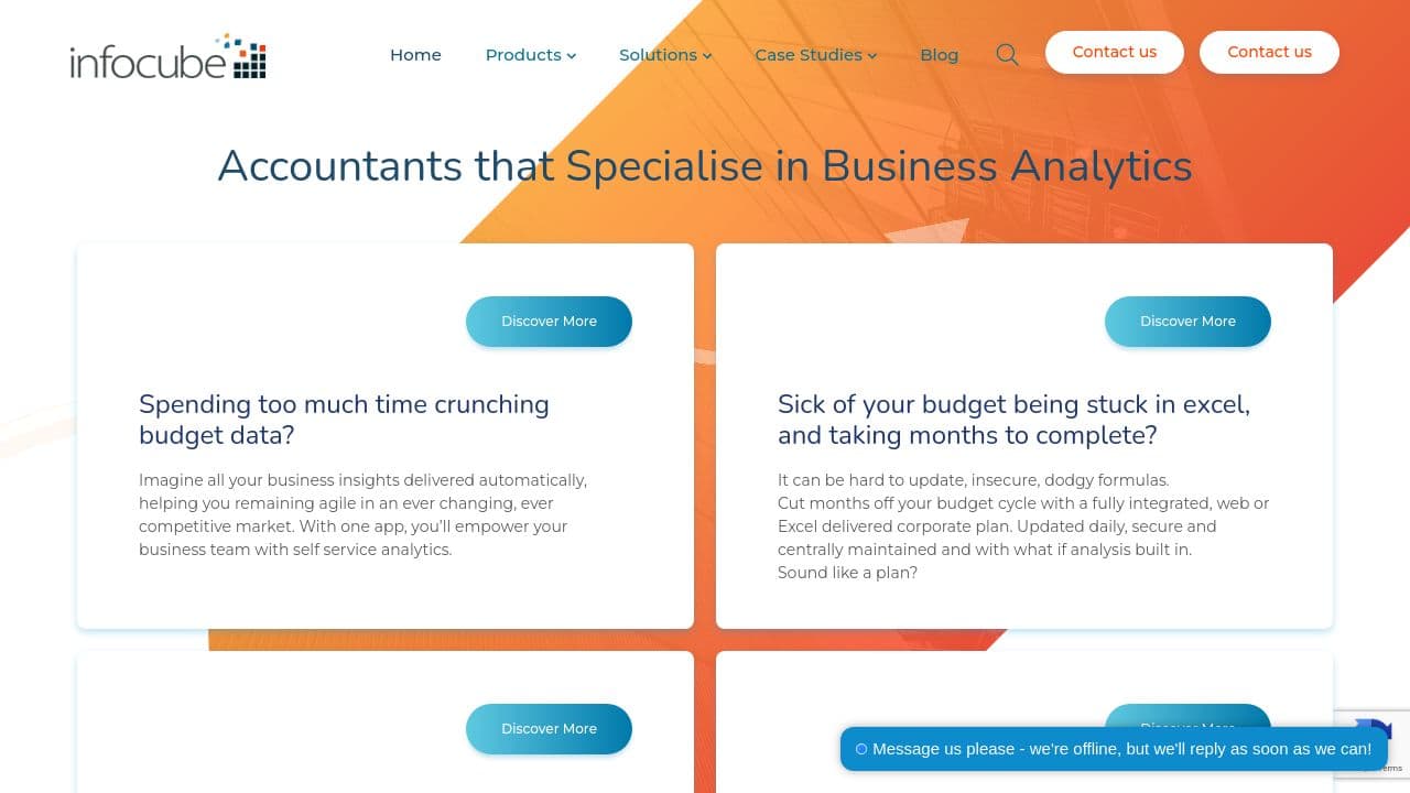 Infocube website screenshot