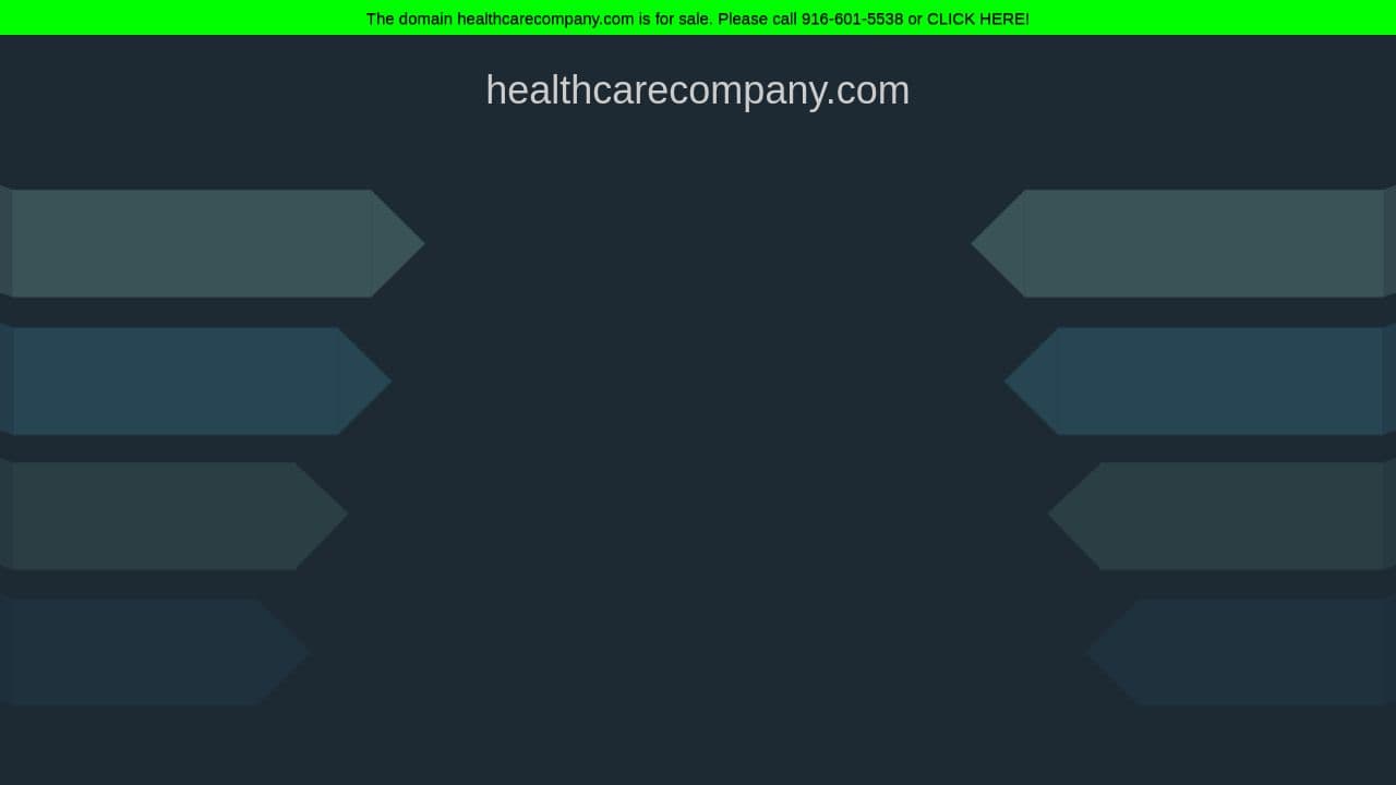 Healthcare Company website screenshot