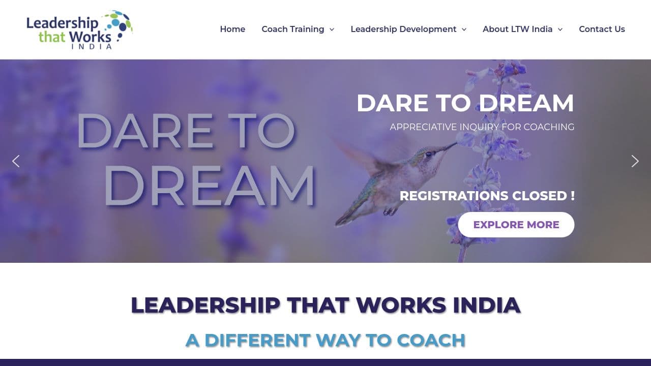 Leadership that Works India website screenshot