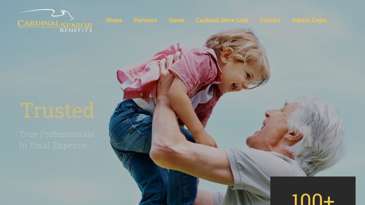 Cardinal Senior Benefits website screenshot