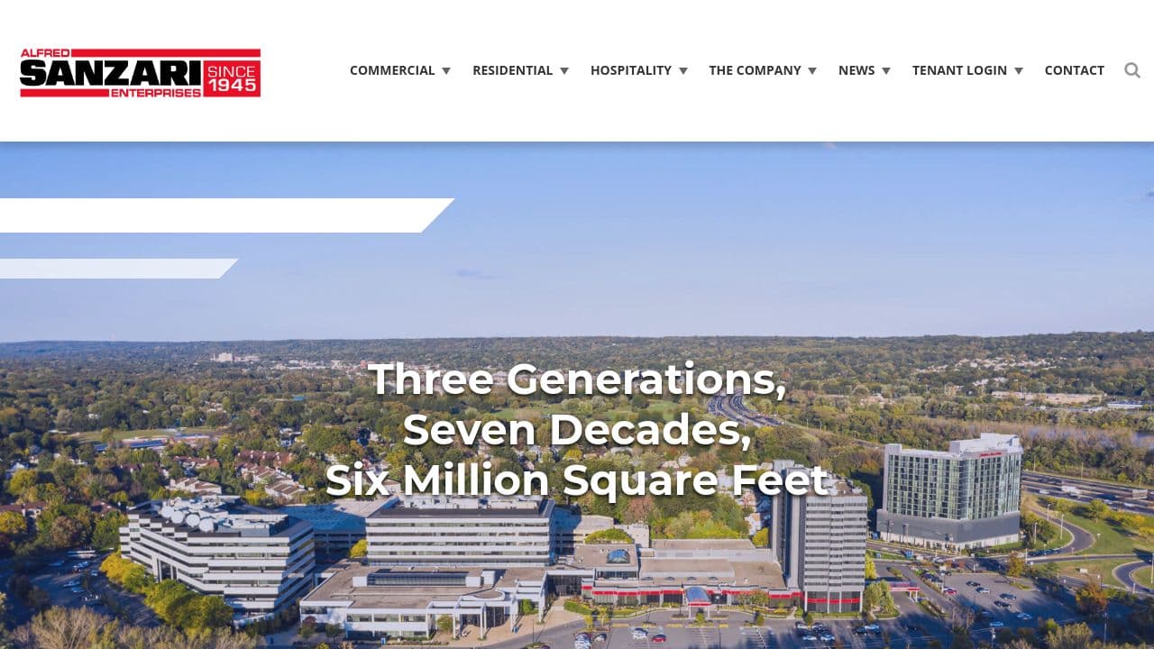 Alfred Sanzari Enterprises website screenshot
