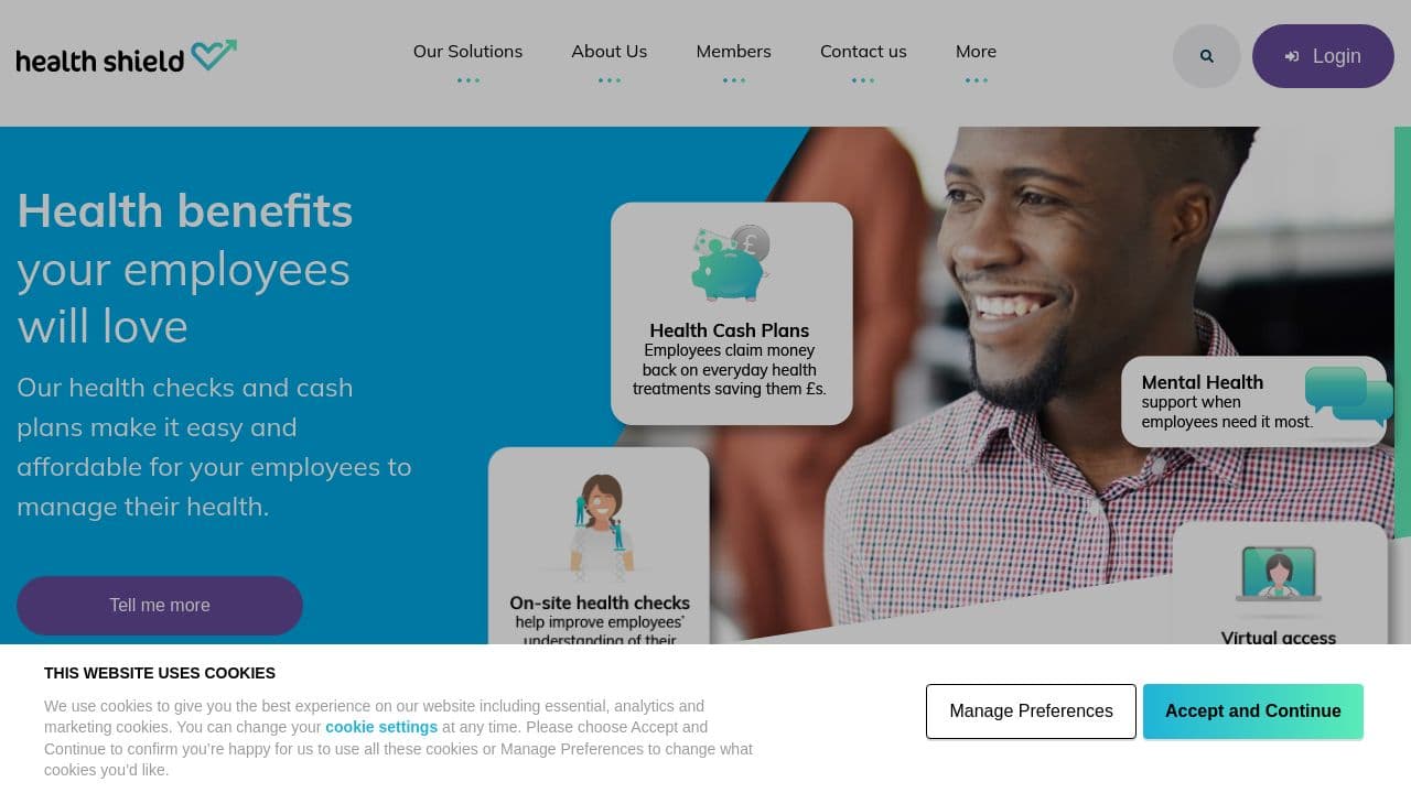 Health Shield Friendly Society Ltd website screenshot