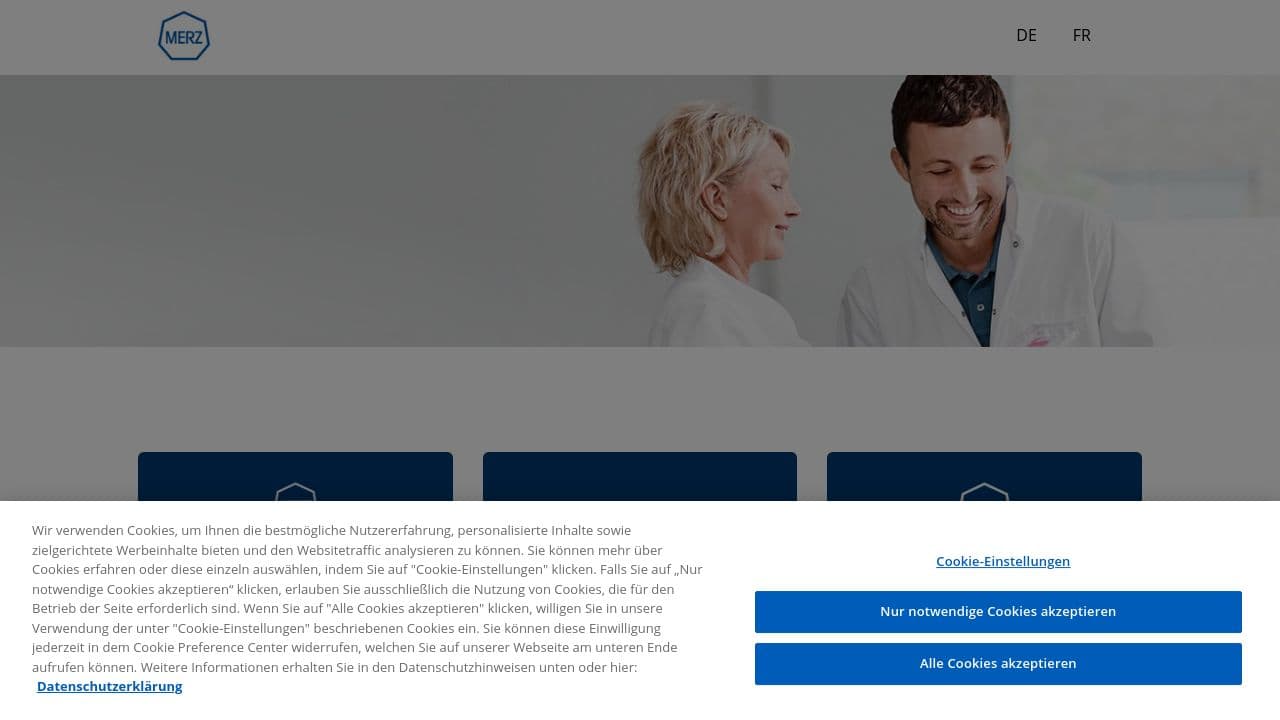 Merz Pharma (Schweiz) AG website screenshot