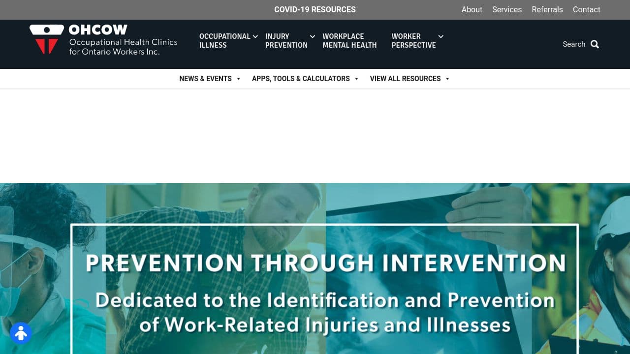 OHCOW website screenshot