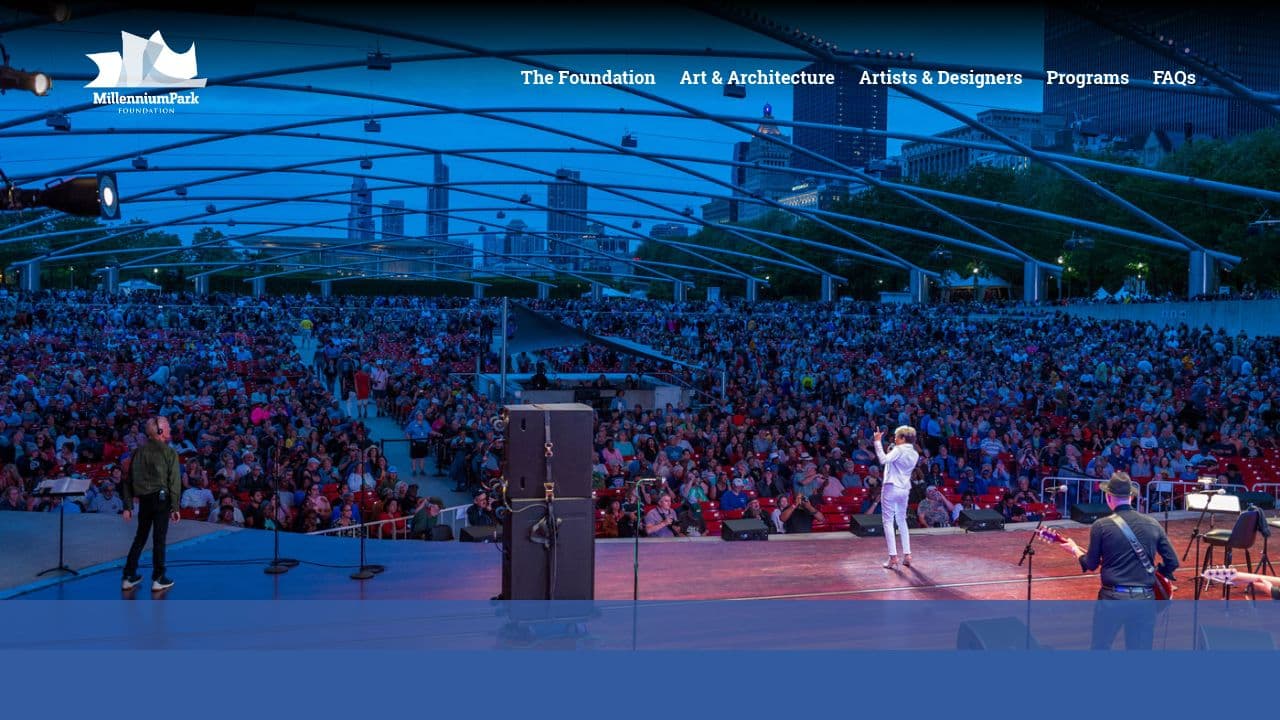 millennium park foundation website screenshot