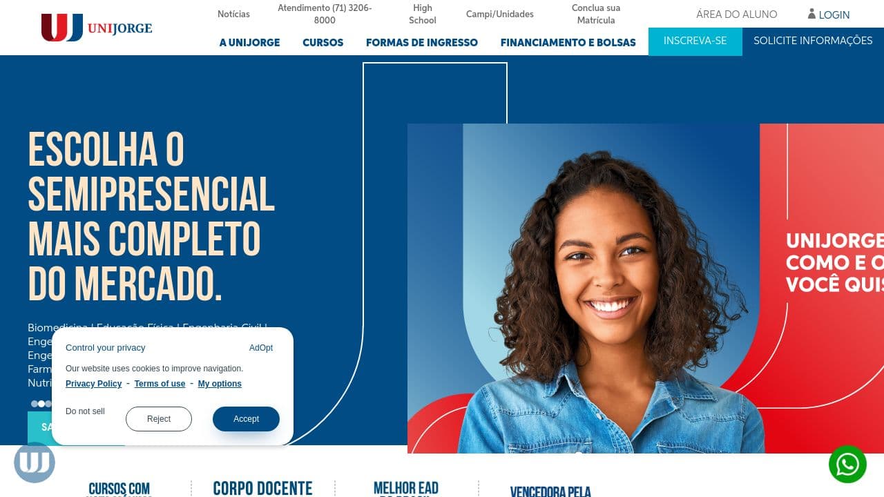 unijorge website screenshot