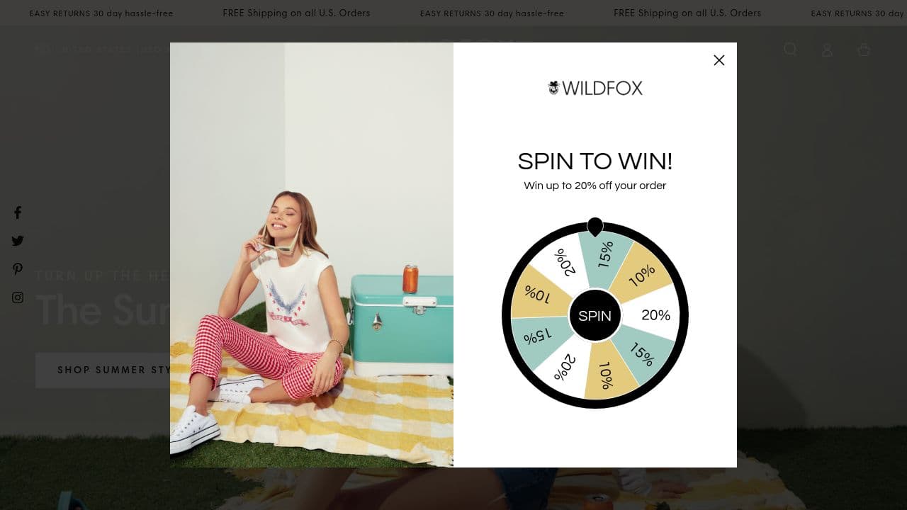 Wildfox website screenshot