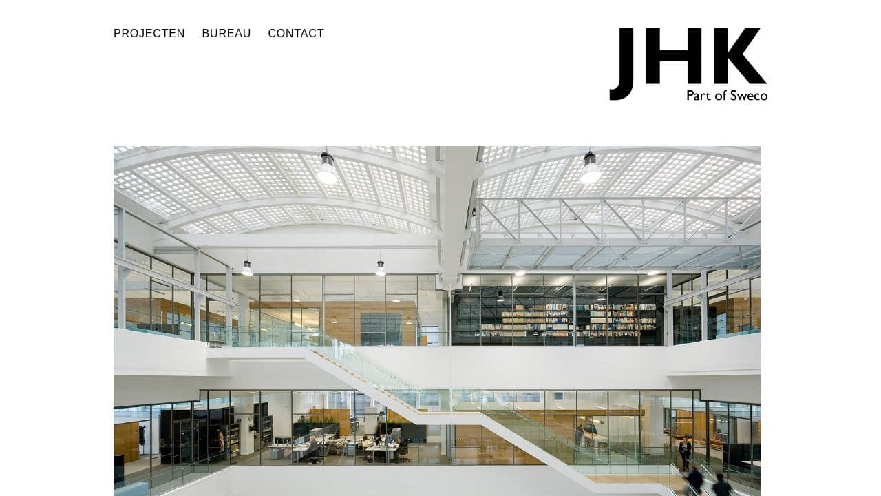 JHK Architecten part of Sweco website screenshot