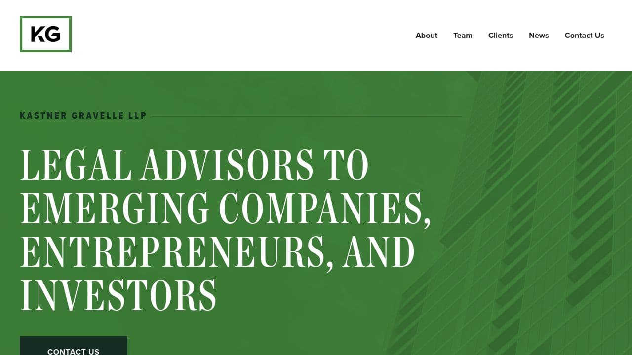 Kastner Gravelle LLP website screenshot