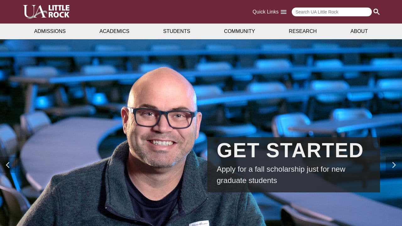 university of arkansas at little rock website screenshot