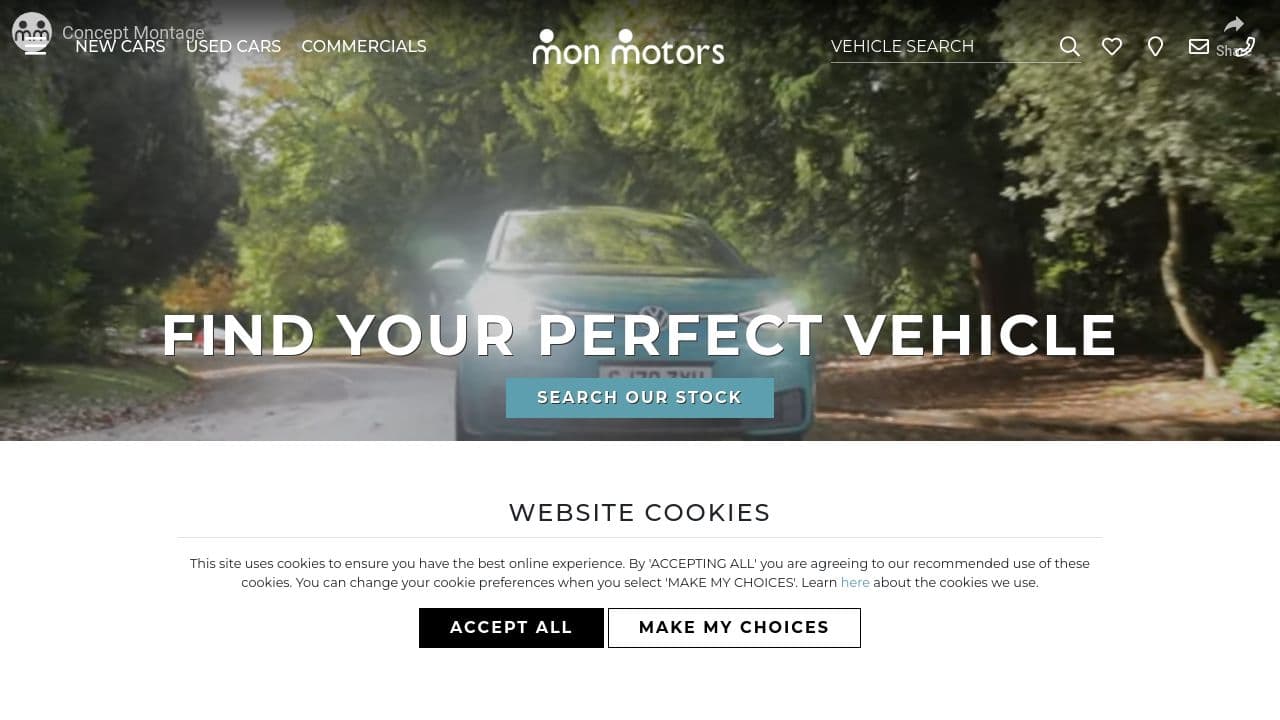 Mon Motors Group website screenshot