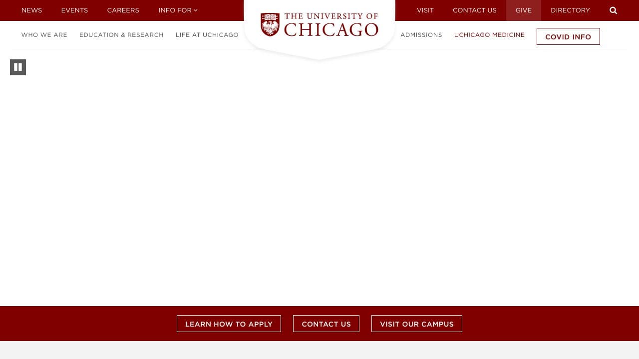 Harris School of Public Policy at the University of Chicago website screenshot