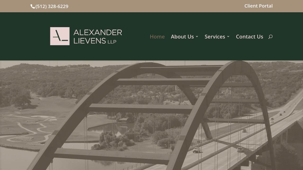 Alexander & Lievens PC website screenshot