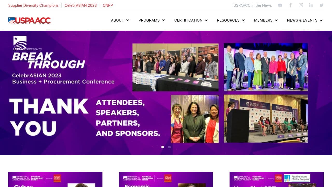 USPAACC website screenshot