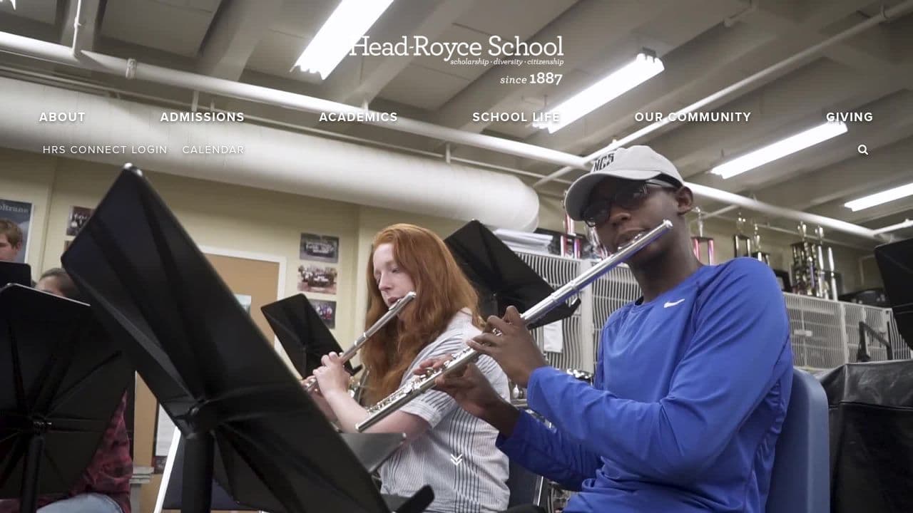 Head-Royce School website screenshot