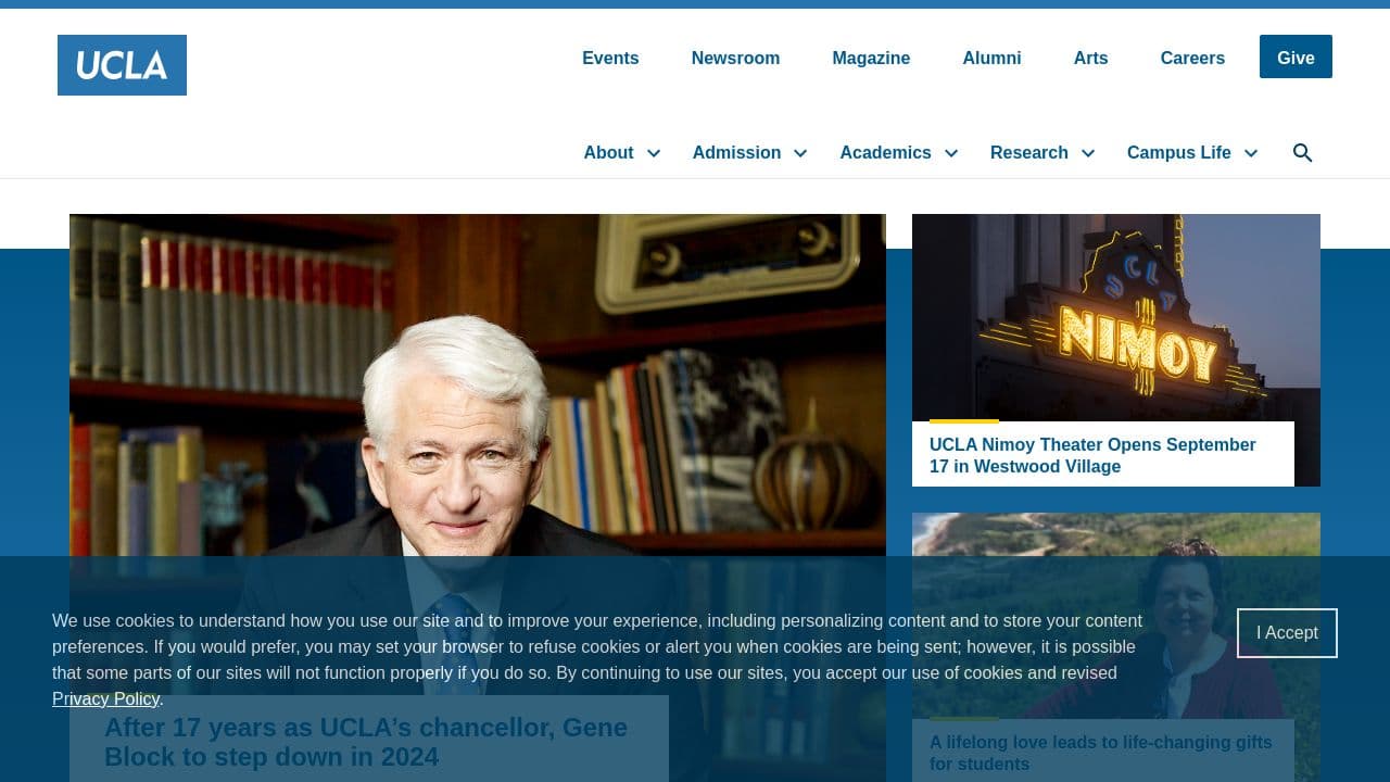 UCLA Anderson School of Management website screenshot