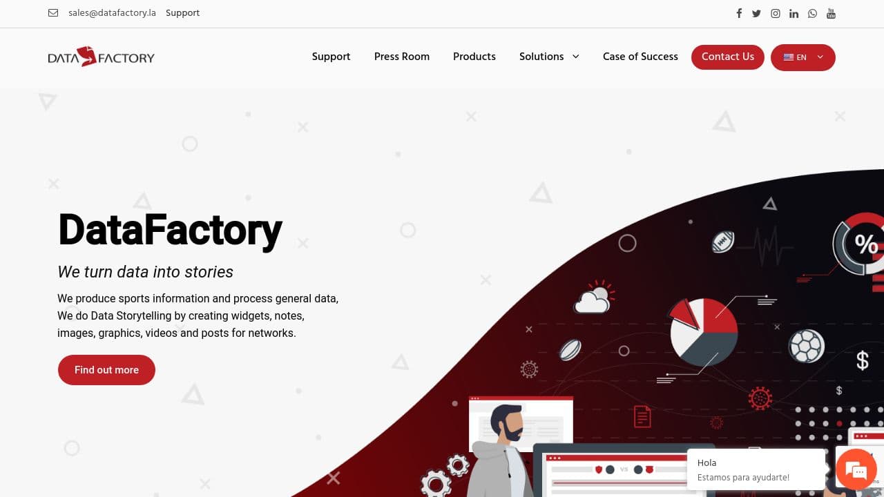 DataFactory website screenshot