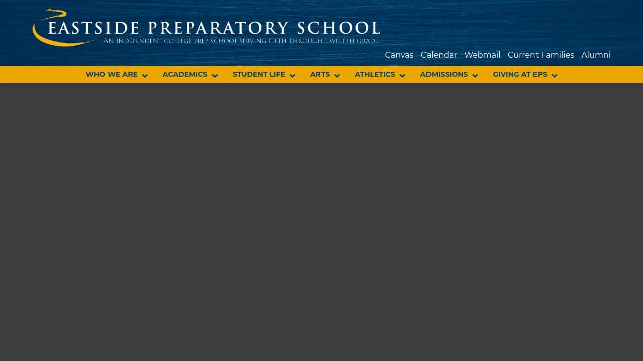 Eastside Preparatory School website screenshot