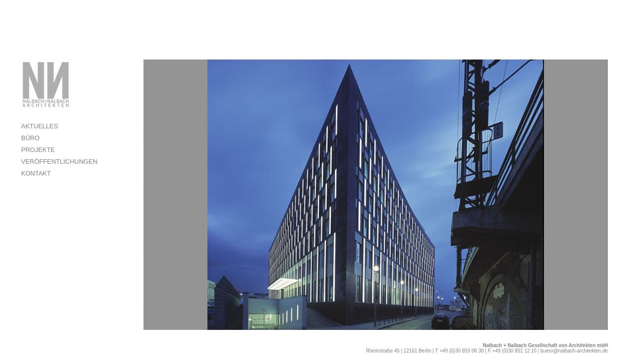 Nalbach + Nalbach Architekten website screenshot
