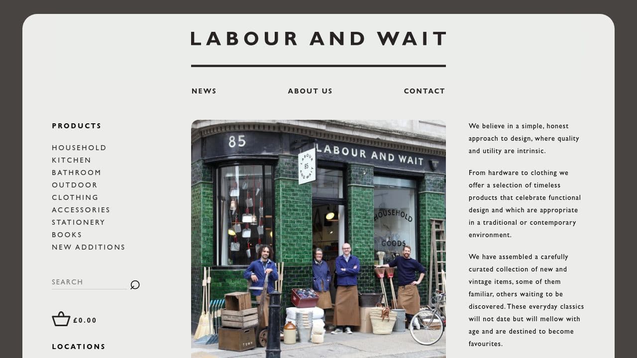 Labour and Wait website screenshot
