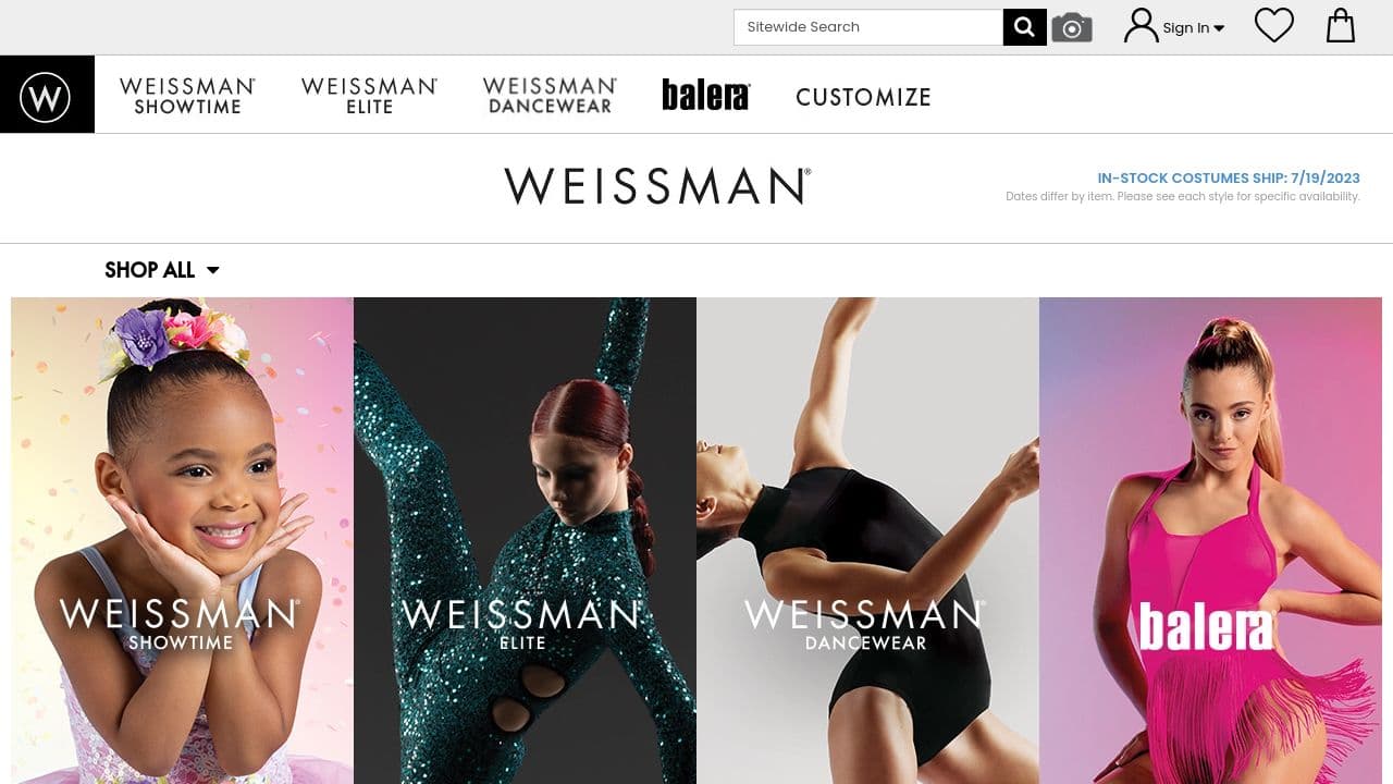 Weissman website screenshot