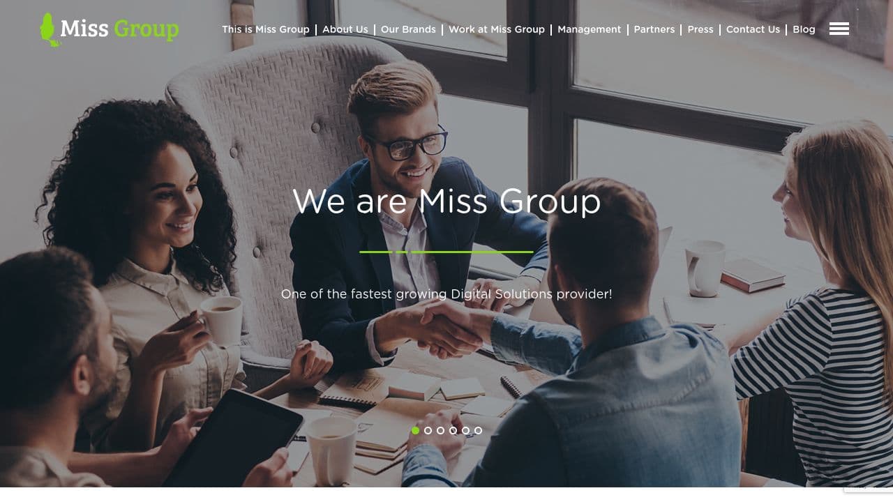 Miss Group website screenshot
