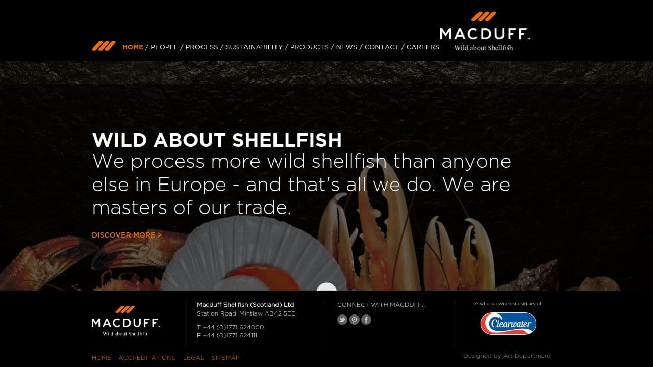 Macduff Shellfish website screenshot