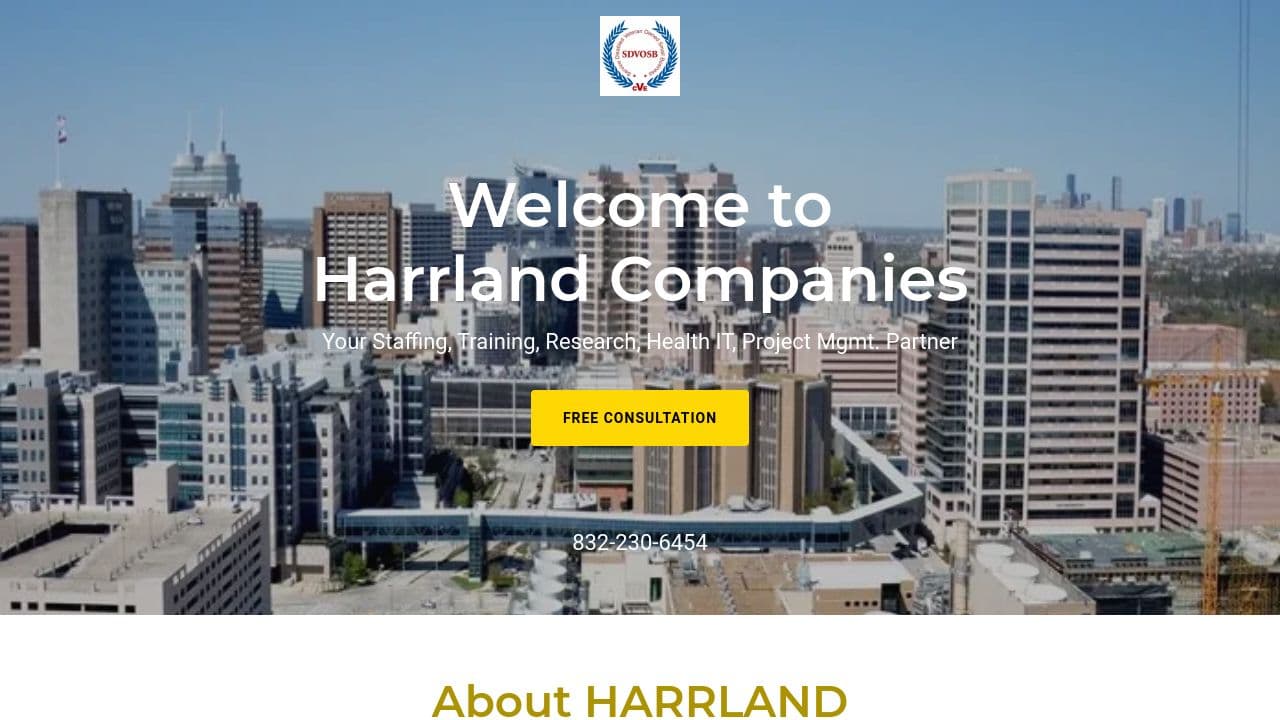Harrland Healthcare Consulting LLC website screenshot