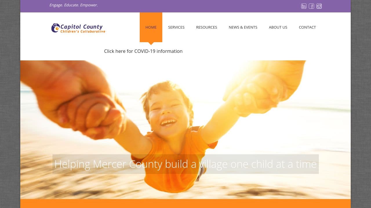 Capitol County Children’s Collaborative website screenshot
