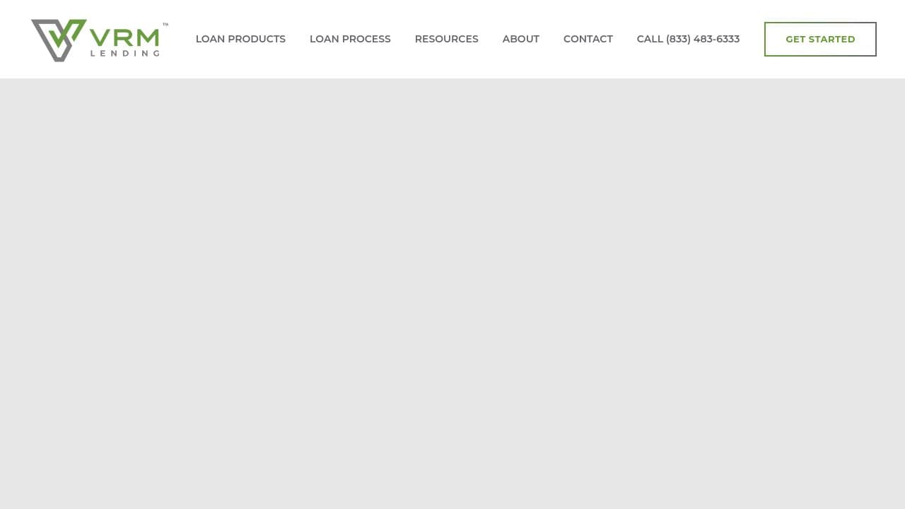 VRM Lending LLC website screenshot
