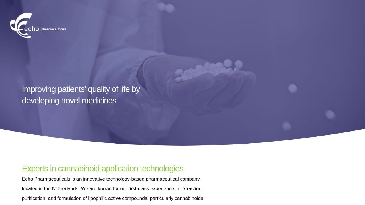Echo Pharmaceuticals website screenshot