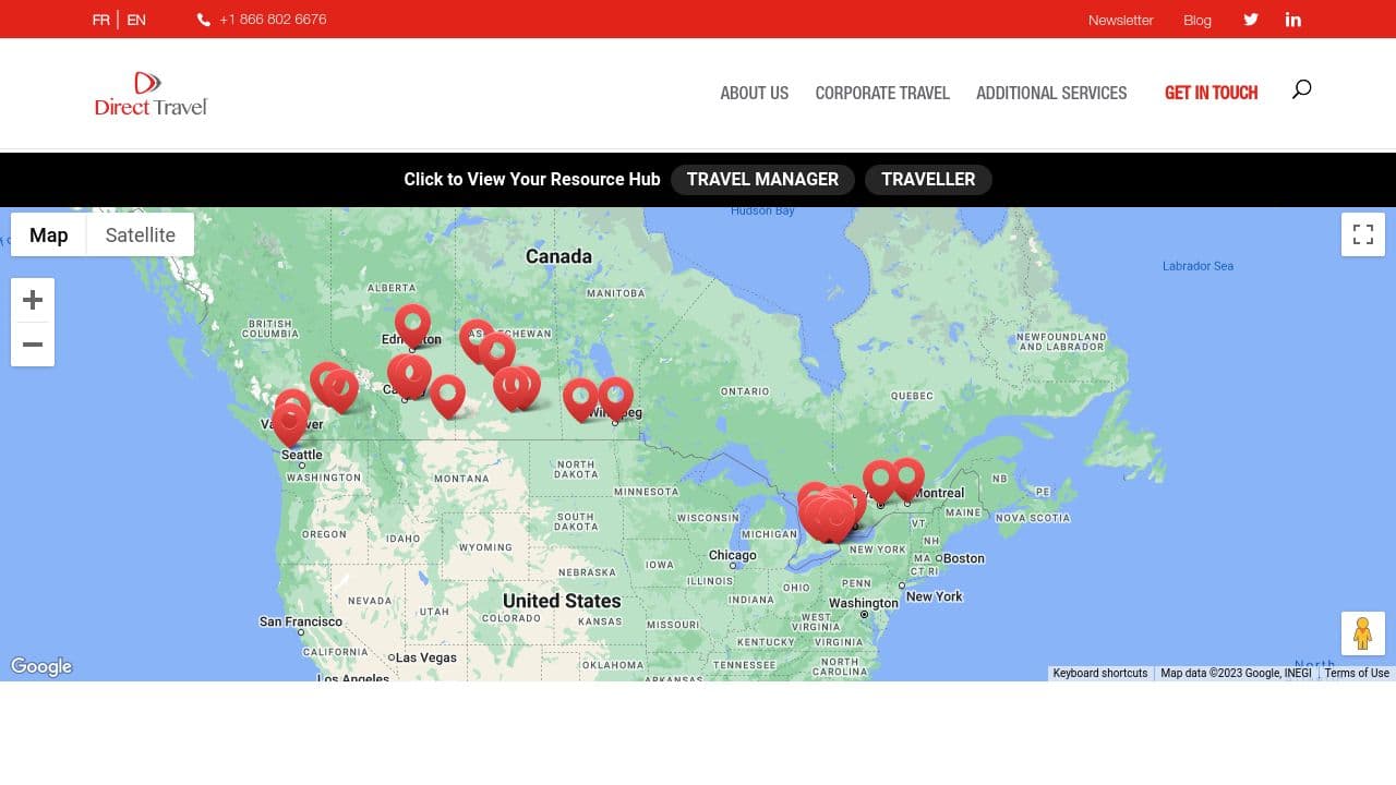 Uniglobe LGI Travel website screenshot